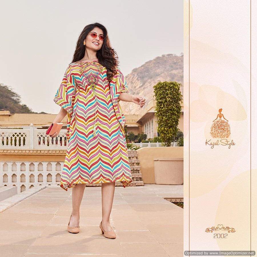 Cocktail 2 Stylish Fancy Ethnic Wear Cotton Kaftan Kurti Collection